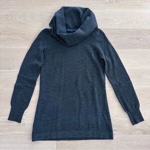 FRENCH CONNECTION - CHARCOAL KNIT TUNIC - SIZE SMALL
